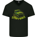 Dirty Race 4X4 Off Roading Mens V-Neck Cotton T-Shirt Black