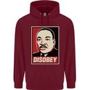Disobey Martin Luther King Black Lives Matter Childrens Kids Hoodie Maroon