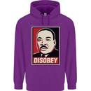Disobey Martin Luther King Black Lives Matter Childrens Kids Hoodie Purple