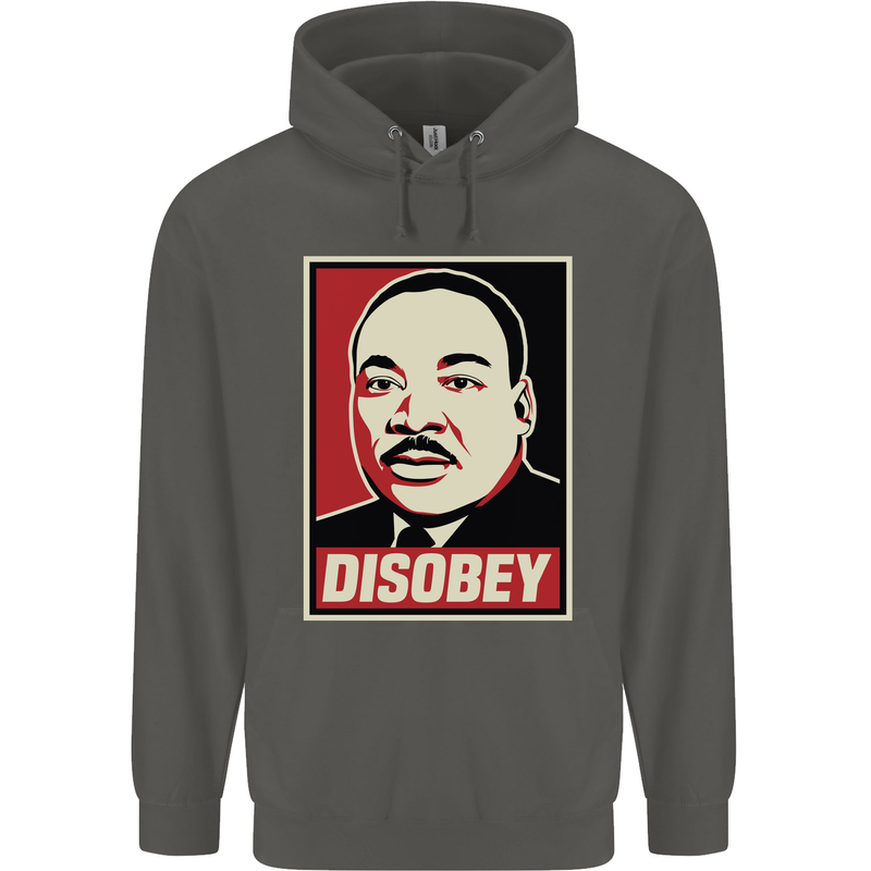 Disobey Martin Luther King Black Lives Matter Childrens Kids Hoodie Storm Grey