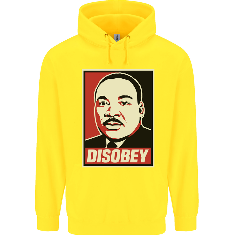Disobey Martin Luther King Black Lives Matter Childrens Kids Hoodie Yellow