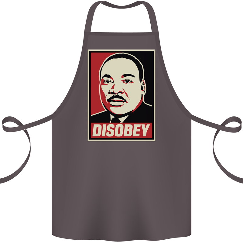 Disobey Martin Luther King Black Lives Matter Cotton Apron 100% Organic Dark Grey