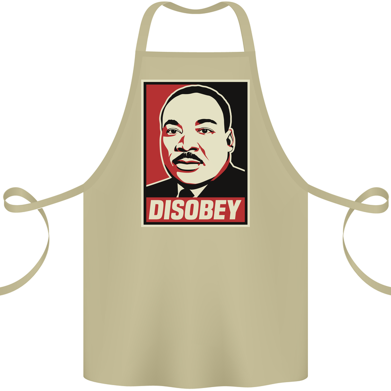 Disobey Martin Luther King Black Lives Matter Cotton Apron 100% Organic Khaki