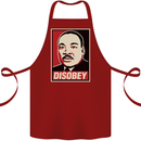 Disobey Martin Luther King Black Lives Matter Cotton Apron 100% Organic Maroon