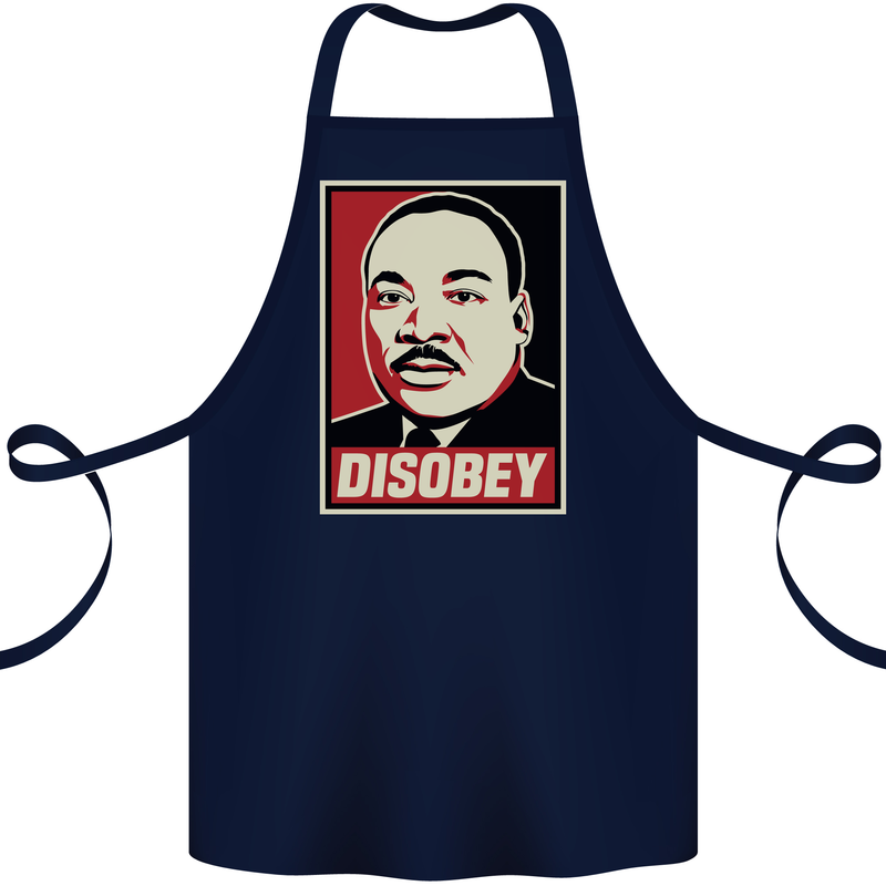 Disobey Martin Luther King Black Lives Matter Cotton Apron 100% Organic Navy Blue