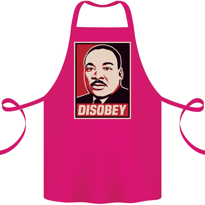 Disobey Martin Luther King Black Lives Matter Cotton Apron 100% Organic Pink
