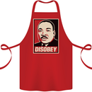 Disobey Martin Luther King Black Lives Matter Cotton Apron 100% Organic Red