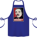 Disobey Martin Luther King Black Lives Matter Cotton Apron 100% Organic Royal Blue