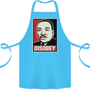 Disobey Martin Luther King Black Lives Matter Cotton Apron 100% Organic Turquoise