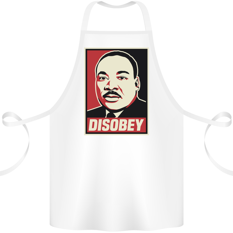 Disobey Martin Luther King Black Lives Matter Cotton Apron 100% Organic White