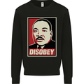 Disobey Martin Luther King Black Lives Matter Kids Sweatshirt Jumper Black