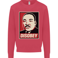 Disobey Martin Luther King Black Lives Matter Kids Sweatshirt Jumper Heliconia