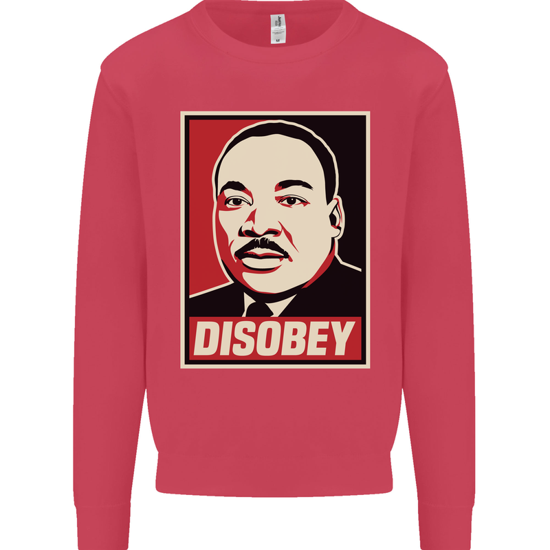 Disobey Martin Luther King Black Lives Matter Kids Sweatshirt Jumper Heliconia