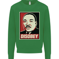 Disobey Martin Luther King Black Lives Matter Kids Sweatshirt Jumper Irish Green