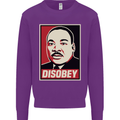Disobey Martin Luther King Black Lives Matter Kids Sweatshirt Jumper Purple