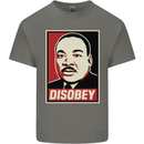 Disobey Martin Luther King Black Lives Matter Kids T-Shirt Childrens Charcoal