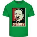 Disobey Martin Luther King Black Lives Matter Kids T-Shirt Childrens Irish Green