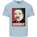 Disobey Martin Luther King Black Lives Matter Kids T-Shirt Childrens Light Blue