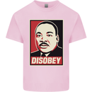 Disobey Martin Luther King Black Lives Matter Kids T-Shirt Childrens Light Pink