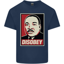 Disobey Martin Luther King Black Lives Matter Kids T-Shirt Childrens Navy Blue