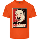 Disobey Martin Luther King Black Lives Matter Kids T-Shirt Childrens Orange