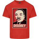 Disobey Martin Luther King Black Lives Matter Kids T-Shirt Childrens Red