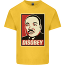 Disobey Martin Luther King Black Lives Matter Kids T-Shirt Childrens Yellow