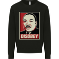 Disobey Martin Luther King Black Lives Matter Mens Sweatshirt Jumper Black