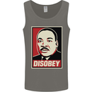 Disobey Martin Luther King Black Lives Matter Mens Vest Tank Top Charcoal