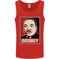 Disobey Martin Luther King Black Lives Matter Mens Vest Tank Top Red