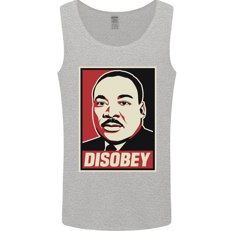 Disobey Martin Luther King Black Lives Matter Mens Vest Tank Top Sports Grey