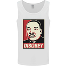 Disobey Martin Luther King Black Lives Matter Mens Vest Tank Top White
