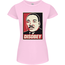 Disobey Martin Luther King Black Lives Matter Womens Petite Cut T-Shirt Light Pink