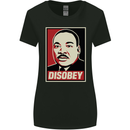Disobey Martin Luther King Black Lives Matter Womens Wider Cut T-Shirt Black