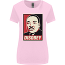 Disobey Martin Luther King Black Lives Matter Womens Wider Cut T-Shirt Light Pink