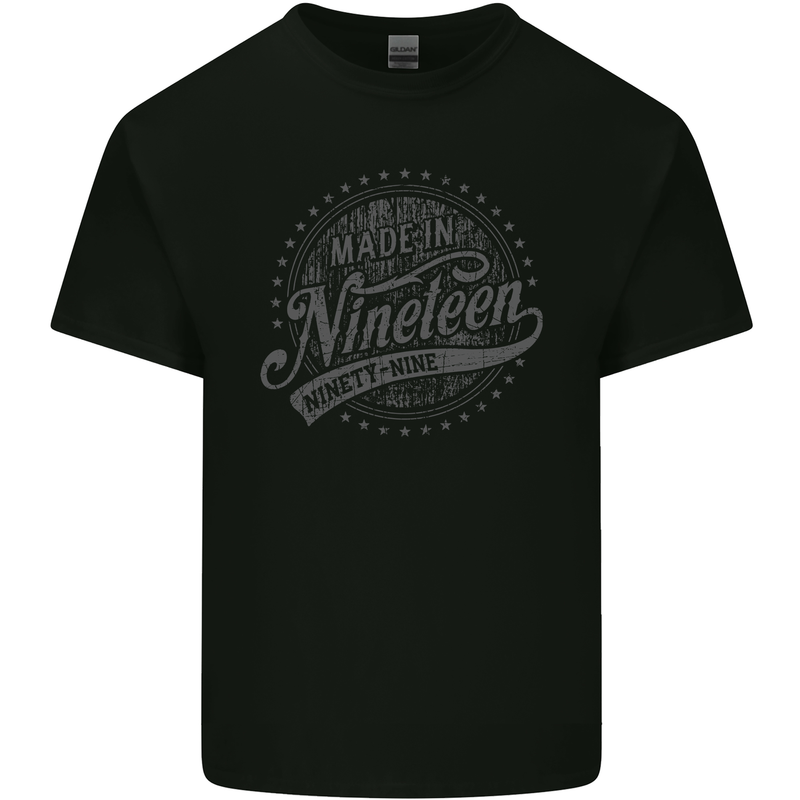 Distressed 24th Birthday Made In 1999 Mens Cotton T-Shirt Tee Top Black