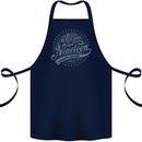 Distressed 25th Birthday Made In 1998 Cotton Apron 100% Organic Navy Blue