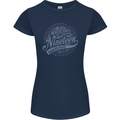 Distressed 28th Birthday Made In 1995 Womens Petite Cut T-Shirt Navy Blue