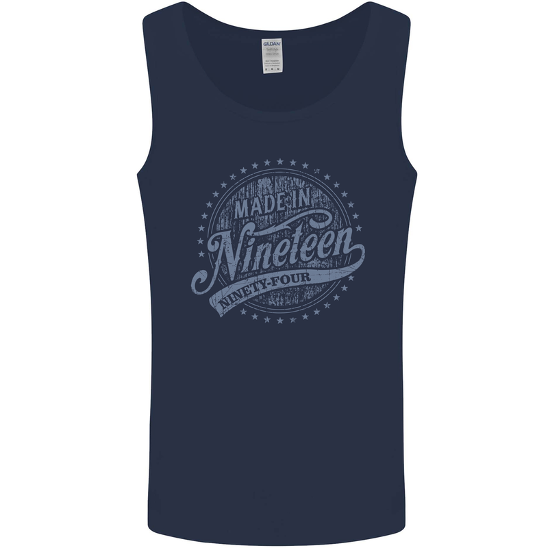 Distressed 29th Birthday Made In 1994 Mens Vest Tank Top Navy Blue