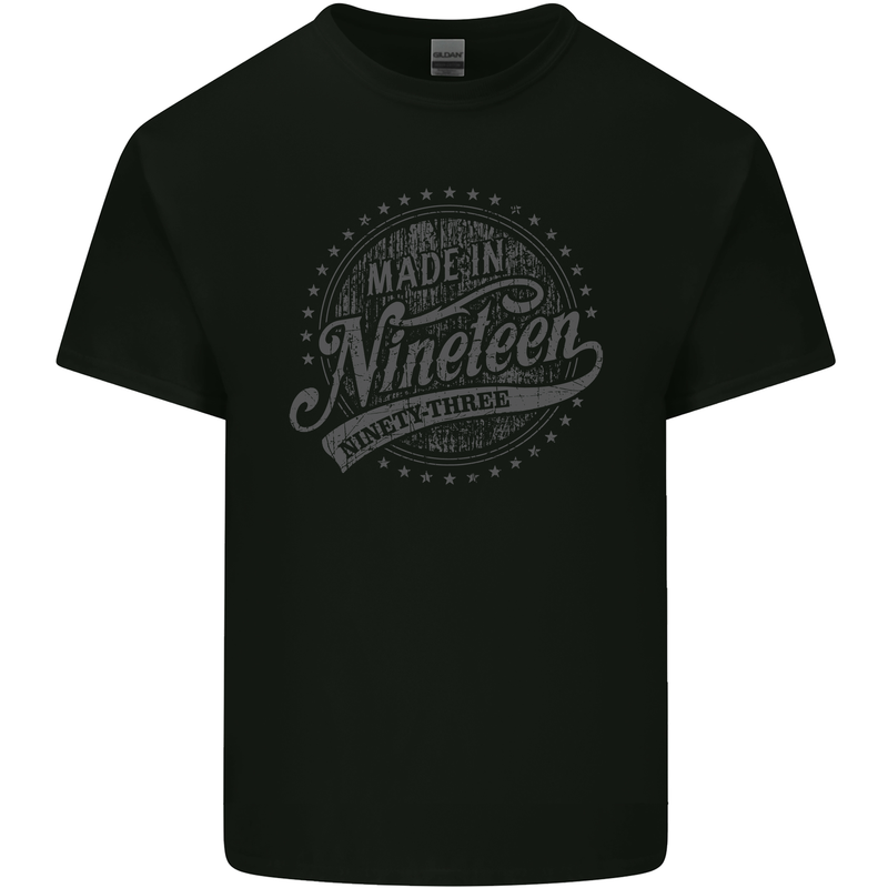 Distressed 30th Birthday Made In 1993 Mens Cotton T-Shirt Tee Top Black