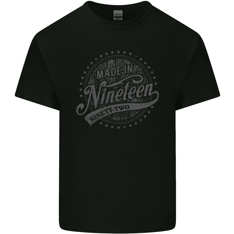 Distressed 31st Birthday Made In 1992 Mens Cotton T-Shirt Tee Top Black