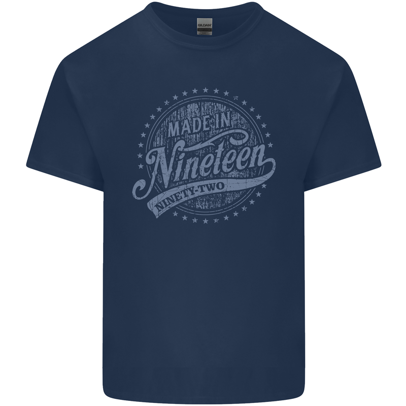 Distressed 31st Birthday Made In 1992 Mens Cotton T-Shirt Tee Top Navy Blue