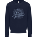 Distressed 32nd Birthday Made In 1991 Mens Sweatshirt Jumper Navy Blue