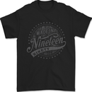 Distressed 33rd Birthday Made In 1990 Mens T-Shirt 100% Cotton Black