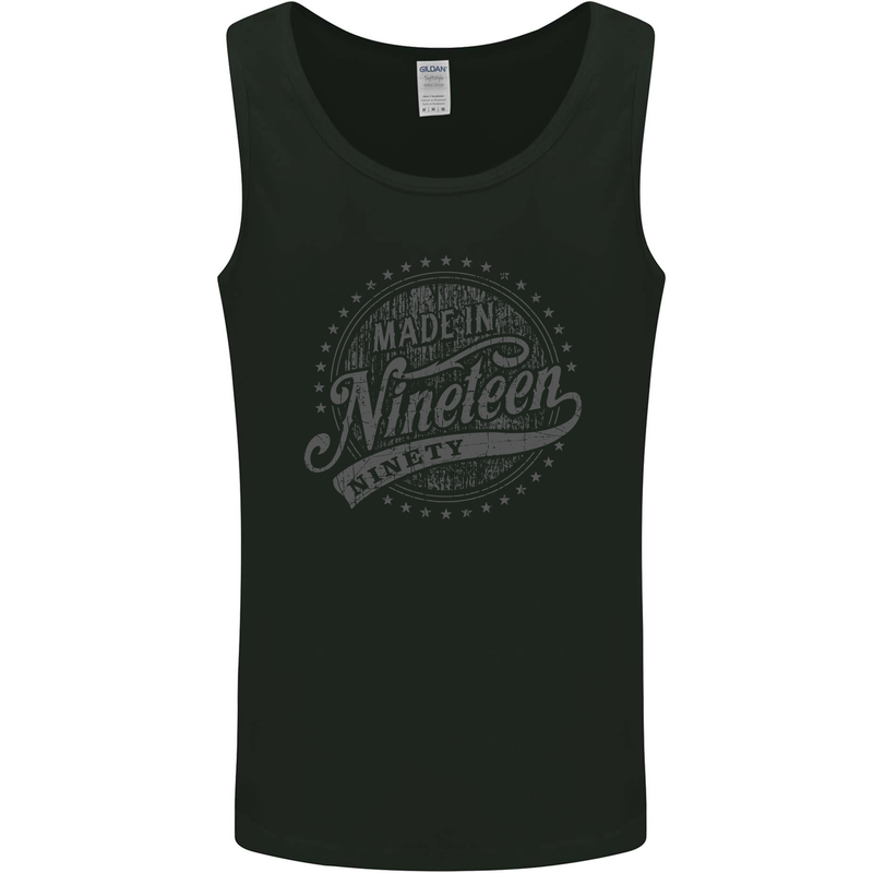 Distressed 33rd Birthday Made In 1990 Mens Vest Tank Top Black
