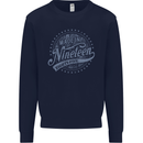 Distressed 38th Birthday Made In 1985 Mens Sweatshirt Jumper Navy Blue