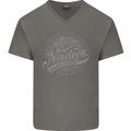 Distressed 40th Birthday Made In 1983 Mens V-Neck Cotton T-Shirt Charcoal