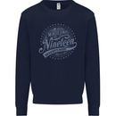 Distressed 44th Birthday Made In 1979 Mens Sweatshirt Jumper Navy Blue
