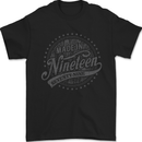 Distressed 44th Birthday Made In 1979 Mens T-Shirt 100% Cotton Black