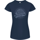 Distressed 48th Birthday Made In 1975 Womens Petite Cut T-Shirt Navy Blue